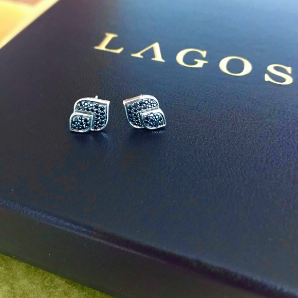 John Hardy Black Spinel Sapphire Stud Earrings